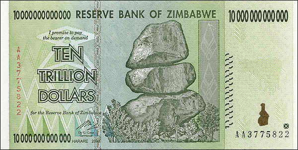 Zimbabwe P.088 10 Trillionen Dollars 2008 (1) 