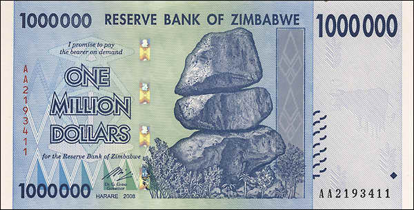 Zimbabwe P.077 1.000.000 Dollars 2008 (1) 
