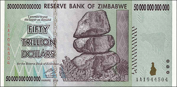 Zimbabwe P.090 50 Trillionen Dollars 2008 (1) 