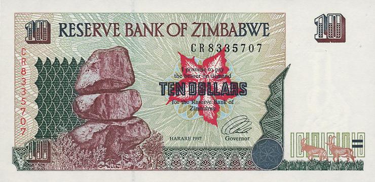 Zimbabwe P.006 10 Dollars 1997 (1) 