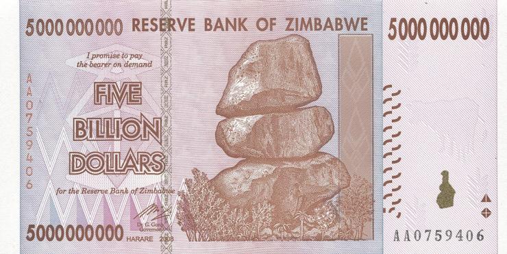 Zimbabwe P.084 5 Billion Dollars 2008 (1) 