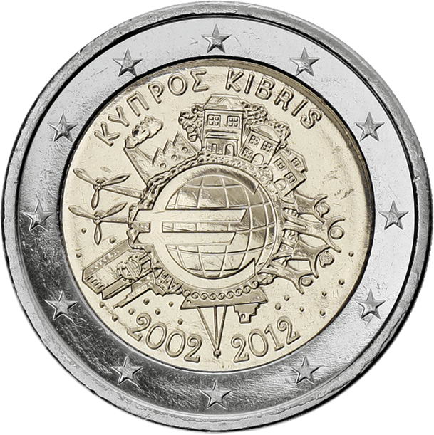 Zypern 2 Euro 2012 Euro-Bargeld 