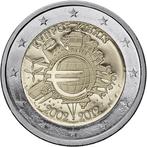 Zypern 2 Euro 2012 Euro-Bargeld Kapsel 