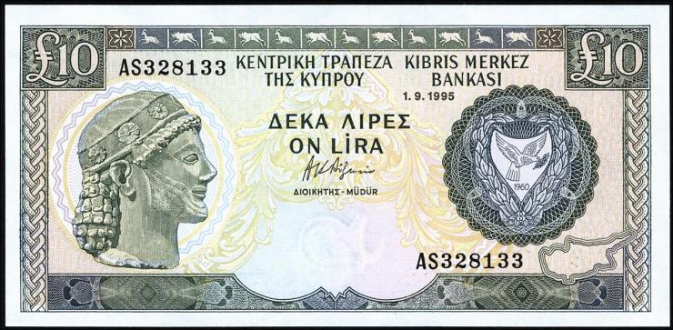 Zypern / Cyprus P.55d 10 Pounds 1995 (1) 