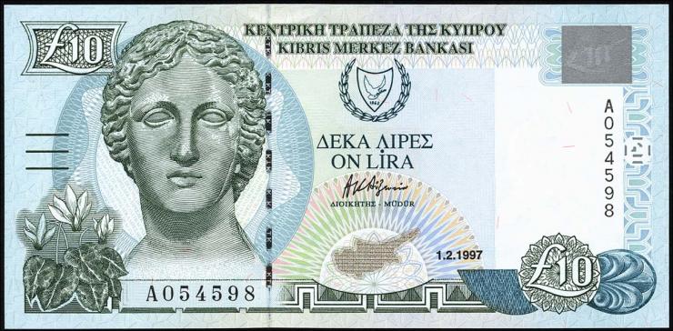 Zypern / Cyprus P.59 10 Pounds 1.2.1997 (1) 