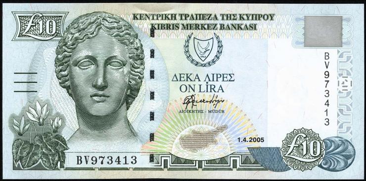 Zypern / Cyprus P.62e 10 Pounds 2005 (1) 