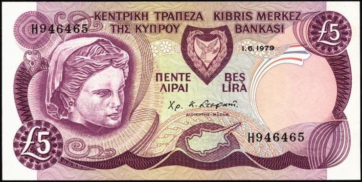 Zypern / Cyprus P.47 5 Pounds 1979 (1) 