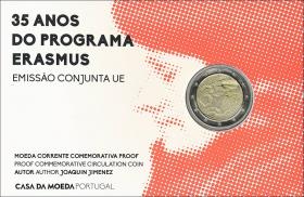 Portugal 2 Euro 2022 Gemeinschaftsausgabe "35 Jahre Erasmus-Programm" PP-Folder 