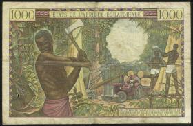 Äquat.-Afrikan.-Staaten P.05e 1000 Francs (1963) (4) 