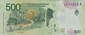 Argentinien / Argentina P.365 500 Pesos (2016) Serie A (1) 