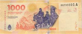 Argentinien / Argentina P.neu 1000 Pesos (2023) (1) 