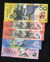 Australien / Australia P.51/54a 5 - 50 Dollars (19)96 low number set (1) AA 001616 