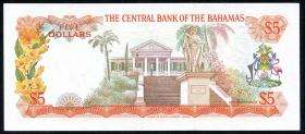 Bahamas P.37b 5 Dollars L. 1974 (1) 