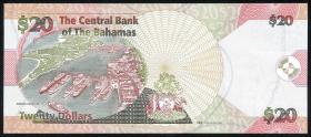 Bahamas P.74A 20 Dollar 2010 (1) ZA replacement (1) 