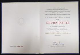 B.3702d Ernst-Moritz-Arndt-Medaille mit Urkunde 