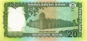 Bangladesch / Bangladesh P.55Aa 20 Taka 2012 (1) 