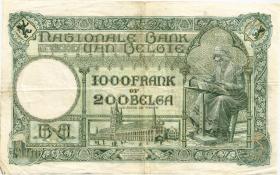 Belgien / Belgium P.104 1000 Francs = 200 Belgas 1937 (3) 
