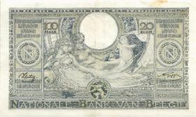 Belgien / Belgium P.107 100 Francs = 20 Belgas 1938-43 (2) 