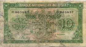 Belgien / Belgium P.122 10 Francs = 2 Belgas 1943 (3) 