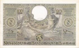 Belgien / Belgium P.107 100 Francs = 20 Belgas 1938 -1943 (1-) 