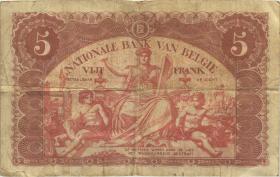 Belgien / Belgium P.074a 5 Francs 1914 (4) 