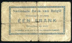 Belgien / Belgium P.081 1 Francs 1914 (5) 