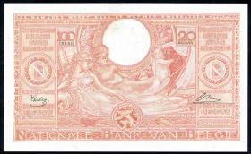 Belgien / Belgium P.113 100 Francs = 20 Belgas 1943 (2+) 