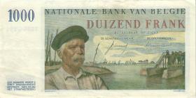 Belgien / Belgium P.131 1000 Francs 1958 (3+) 