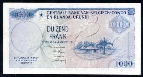Belgisch-Kongo / Belgian Congo P.35 1000 Francs 15.8.1959 (3) 