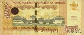 Bhutan P.36 1000 Ngultrum 2016 Gedenkbanknote (1) 