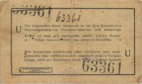 R.916n: Deutsch-Ostafrika 1 Rupie 1915 U korrigierte Nummer (2) 