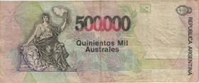 Argentinien / Argentina P.338 500.000 Australes (1991) (3-) 