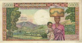 Madagaskar P.60 5000 Francs = 1000 Ariary (1966) (3) 