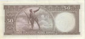 Türkei / Turkey P.175 50 Lira 1930 (1964) (3+) 