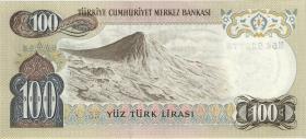 Türkei / Turkey P.189 100 Lira 1970 (1972) (1) 