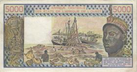 West-Afr.Staaten/West African States P.108Ao 5.000 Francs 1986 (3) 