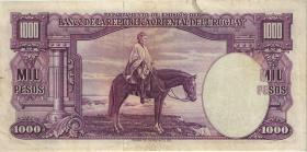 Uruguay P.041c 1000 Pesos (1967) (3-) 