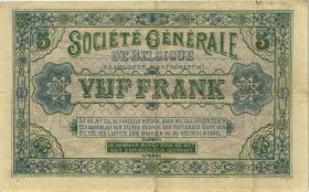 R.435: Besetzung Belgien 5 Francs 1917 (3+) 
