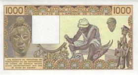 West-Afr.Staaten/West African States P.107Ac 1000 Francs 1981 (1) 