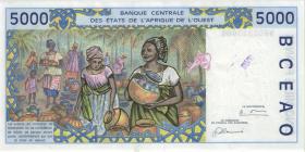 West-Afr.Staaten/West African States P.213Bg 5000 Francs 1998 (1) 