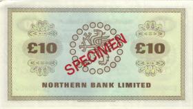 Nordirland / Northern Ireland P.189fs 10 Pounds 1988 Specimen (1/1-) 