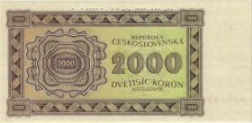 Tschechoslowakei / Czechoslovakia P.050As 2000 Kronen 1945 Specimen (1) 