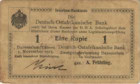 R.918a: Deutsch-Ostafrika 1 Rupie 1915 E (3) Rundstempel 