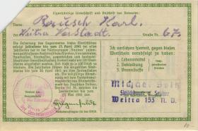 WHW-23 Winterhilfswerk 1 Reichsmark 1940/41 (1) mit Überdruck, entwertet 