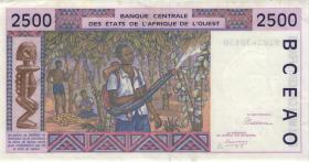 West-Afr.Staaten/West African States P.112Aa 2500 Francs 1992 (3/2) 