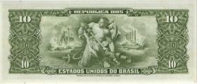 Brasilien / Brazil P.159d 10 Cruzeiros (1953-60) 000331 (1) 