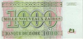 Zaire P.66a 1000 Nouveaux Zaires 1995 B0000360 (1) 