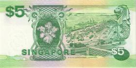 Singapur / Singapore P.19 5 Dollars (1989) (1) 