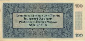R.560d: Böhmen & Mähren 100 Kronen 1940 G II. Auflage (1-) 