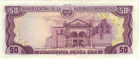 Dom. Republik/Dominican Republic P.135a 50 Pesos Oro 1991 (1) 